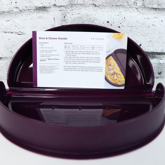 Epicure Omelet Maker FDA Silicone Non Stick Microwavable Healthy Eating 250ML - Picture 4 of 10